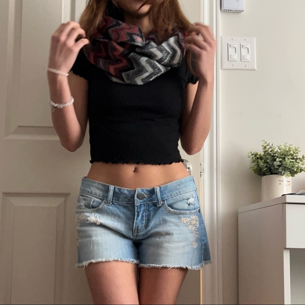 Ardene Cute Black White and Red Scarf